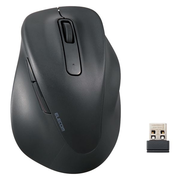 ワイヤレスマウス 無線2.4GHz 静音 5ボタン Mサイズ ブラック M ワイヤレスマウス 無線2.4GHz 静音 5ボタン Mサイズ ブラック M