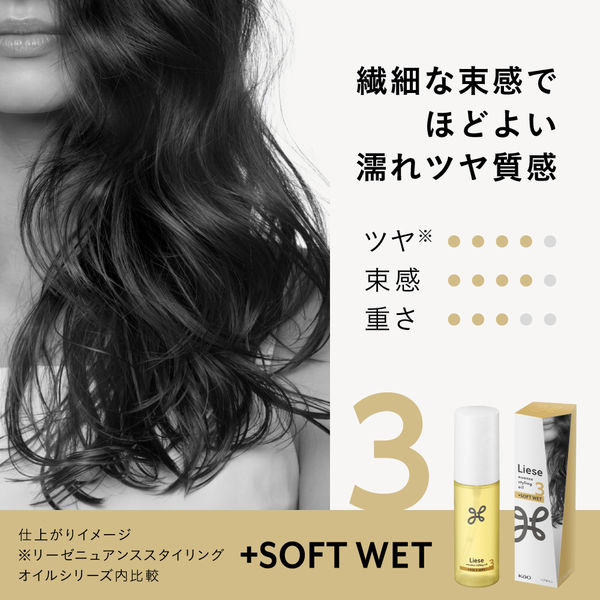 リーゼ ニュアンススタイリングオイル+ソフトウェット 80ml 花王