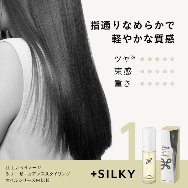 リーゼ ニュアンススタイリングオイル+シルキー 80ml 花王 - アスクル