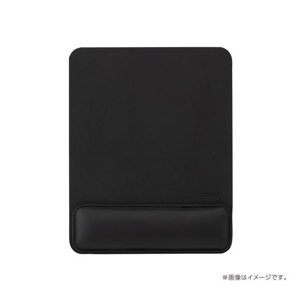 マウスパッド リストレスト付き PUレザー ノンスリップ加工 ブラック