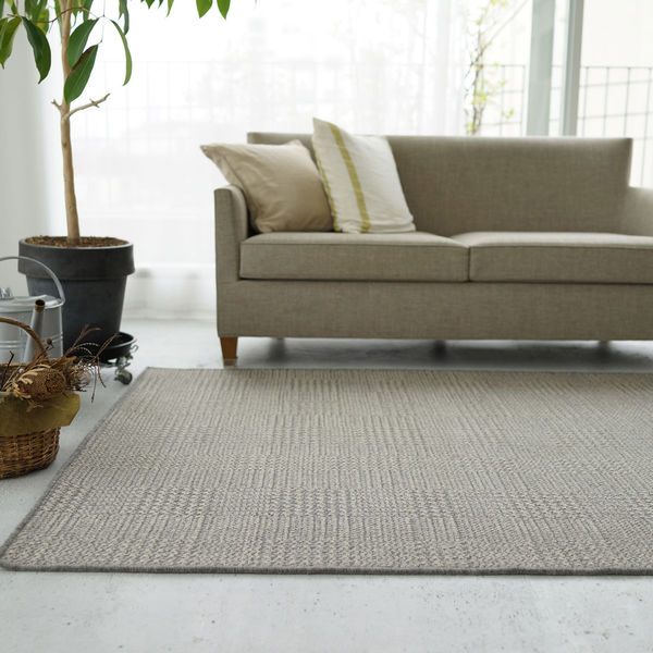 スミノエ コンシェルジュ オーダーラグ ウールスコットグレン 750×500mm グレー AS-WS301-GY7550 1枚（直送品）