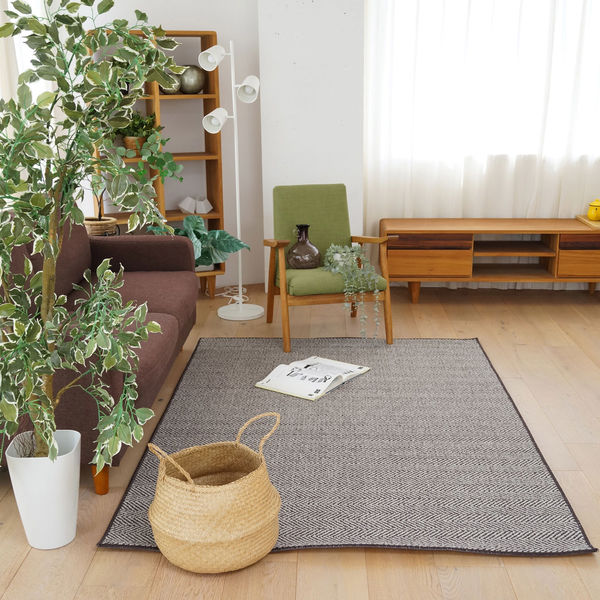 スミノエ コンシェルジュ オーダーラグ ウールスコットヘリンボン 900×500mm ブラウン AS-WS203-BR9050 1枚（直送品）