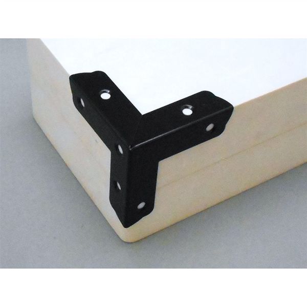 和気産業 カラー隅金 三方面 黒 31×31mm IH-028 1セット(40個