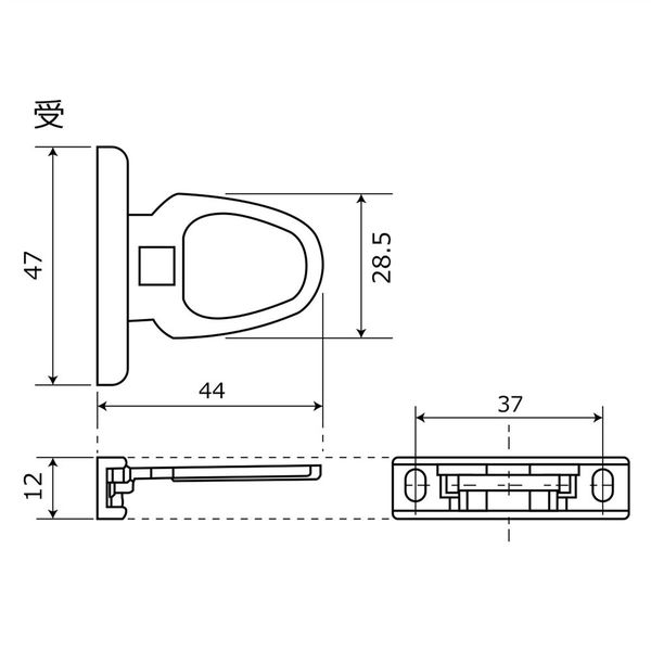 和気産業 耐震ラッチ がっちりロックタイプ 開き戸用 KSL-3 1セット(6セット)（直送品） アスクル