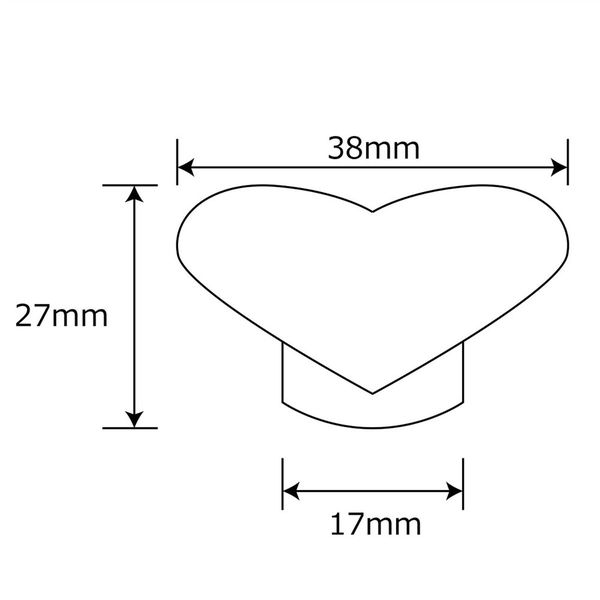 和気産業 セラミックハートノブ M クローム 27mm×38mm×17mm TW-804 1