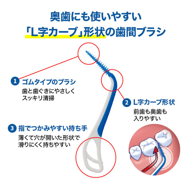 糸ようじ 小林製薬 やわらか歯間ブラシL字カーブ SSS-Sサイズ 極細