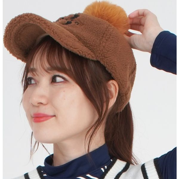DESCENTE ニットポンポンキャップ、ボアブルゾン（CRYSTAL