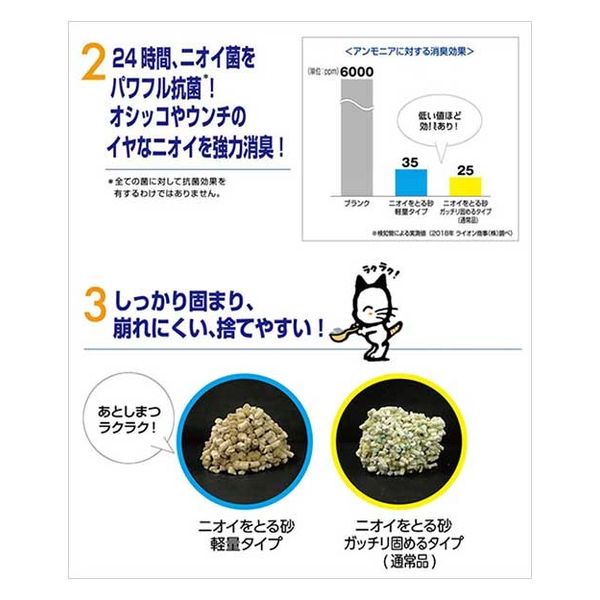 ライオン ニオイをとる砂 軽量タイプ ５Ｌ×６袋 266413 1セット（直送