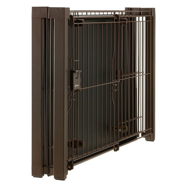 リッチェル 折りたたみアルミサークル 90ー60 ブラウン 273649 1個（直送品）