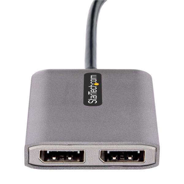 Startech.com ビデオアダプター USB-C - 2x DP 4K60Hz
