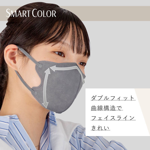 超快適 SMARTCOLOR PearlWhite ふつう 不織布マスク(20枚入)