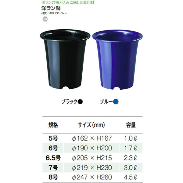 大和プラスチック 洋ラン鉢 7号 ブルー 4903266381738 1個（直送品