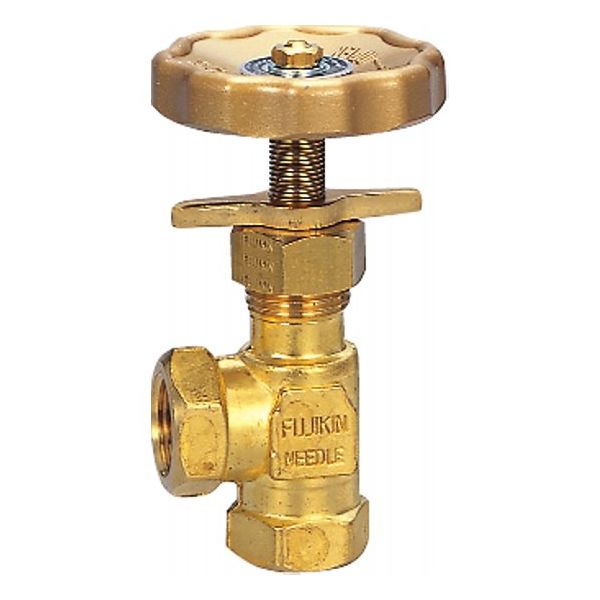 フジキン ニードルバルブ|ニードルバルブ(黄銅製) HD・DUE DUEー12BーR 1個（直送品）
