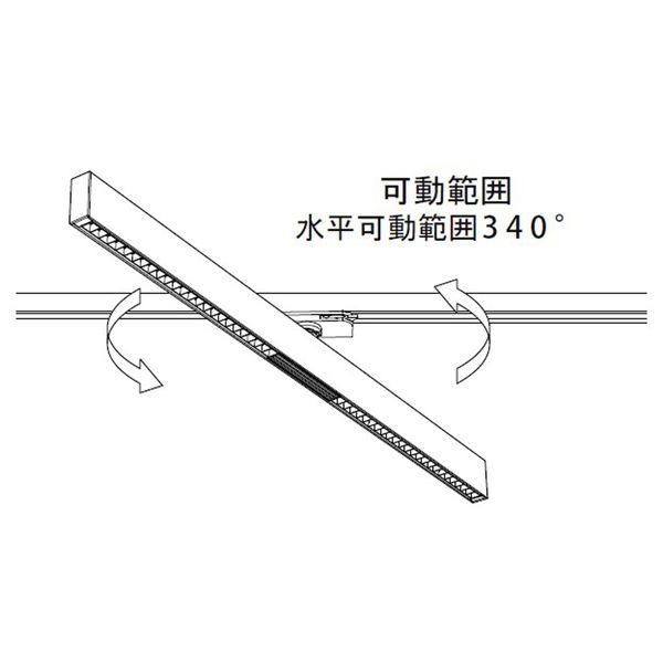 LEDベースライト ダクトタイプ 白色 100V専用 1864lm 91.3lm/W LED一体型 LD-5340-W 山田照明 1台（直送品） -  アスクル