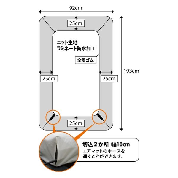 ひまわり 抗菌・透湿 全面防水ボックスシーツ（全周ゴム）ニット生地 ラミネート防水加工 G00075 1枚（直送品） - アスクル