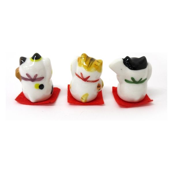 招き猫 置物 陶器製 23cm 招き猫 置物 陶器製 23cm