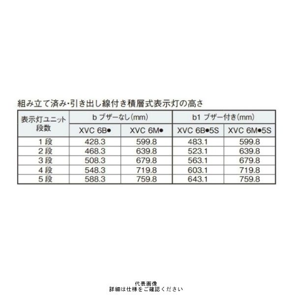 シュナイダーエレクトリック 赤黄緑 ハーモニーブランド φ60 積層式LED表示灯(ポール) 24V 3段 XVC6B3 RYG 1個（直送品） -  アスクル