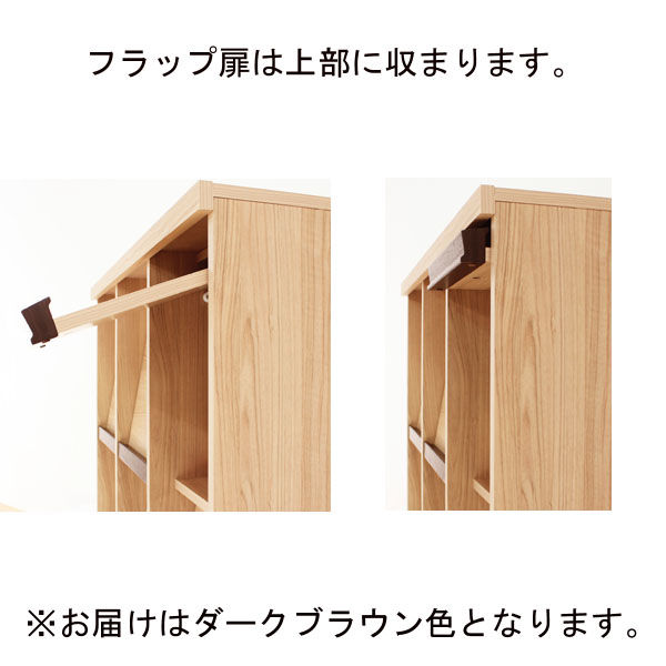 白井産業 セパルテック 重厚感のある本棚 フラップ扉 飾り棚 A4対応