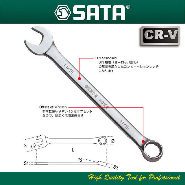SATA 23pcsコンビネーションレンチレンチセット RS-09027 SATA Tools