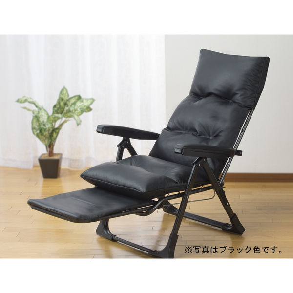 くつろぎのリクライニングアームチェアDX@ブラウン系○送料無料○