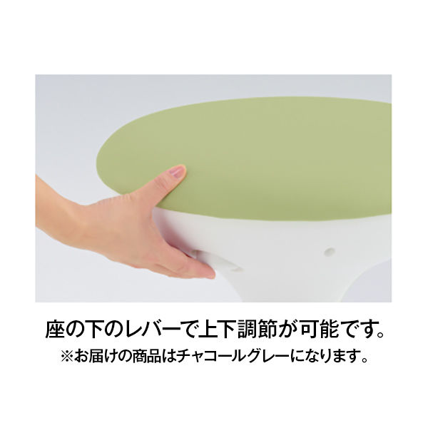 オカムラ 患者用チェア ビニール張りタイプ 肘なし 背なし 円盤