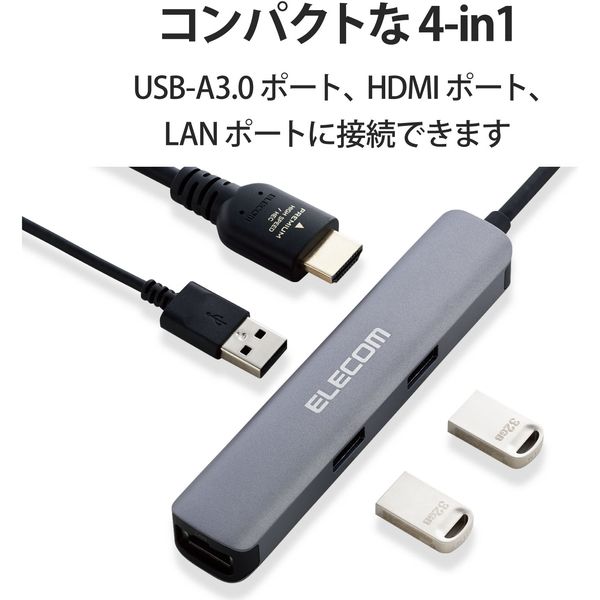 ドッキングステーション タイプC ハブ HDMI USBポート×3 LAN USBハブ