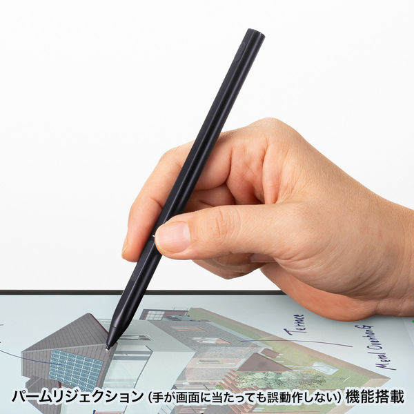 サンワサプライ Microsoft Surface専用充電式極細タッチペン（ブラック） PDA-PEN57BK 1本
