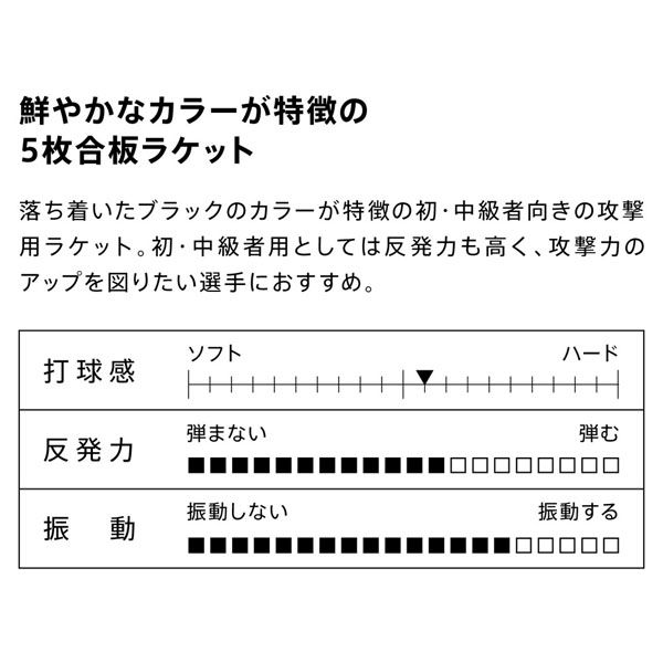 VICTAS（ヴィクタス) 卓球 ラケット V-BLACK FL 310224 1本