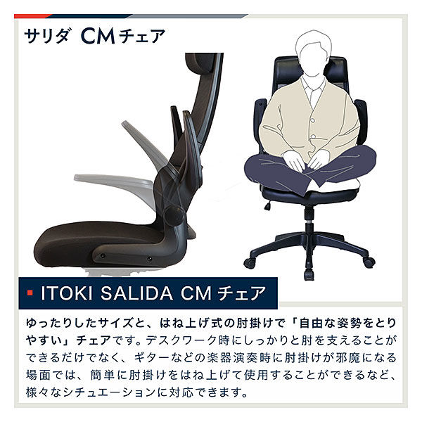 イトーキ サリダ CMチェア クロス ブルー YCM-W-CBU 1脚（直送品