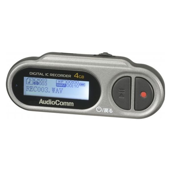 オーム電機 ミニICレコーダー U115 03-1453 1個 - アスクル
