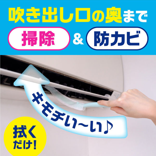 カビ取り 掃除 隙間 らくハピ エアコンの防カビスキマワイパー 取替え用 1個（5枚入） 時短 ほこり 簡単 アース製薬 アスクル