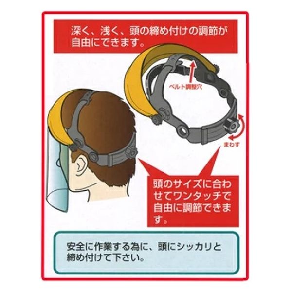 高芝ギムネ製作所 フェイスシールドクリア(ダイヤル調整式) 2803