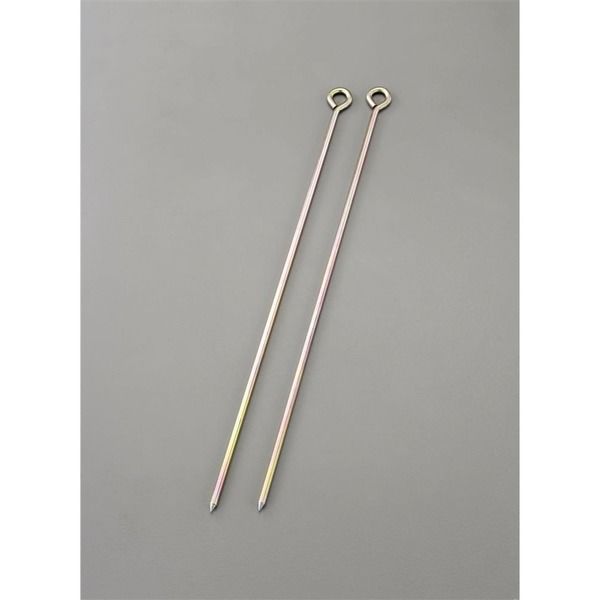 エスコ φ 9.0x600mm ロープ止め金具(丸型/2本) EA628ZE-13 1