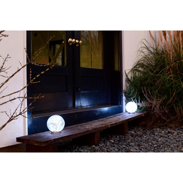 YAMAZEN LEDガーデンソーラーライト 15cmタイプ ガラス