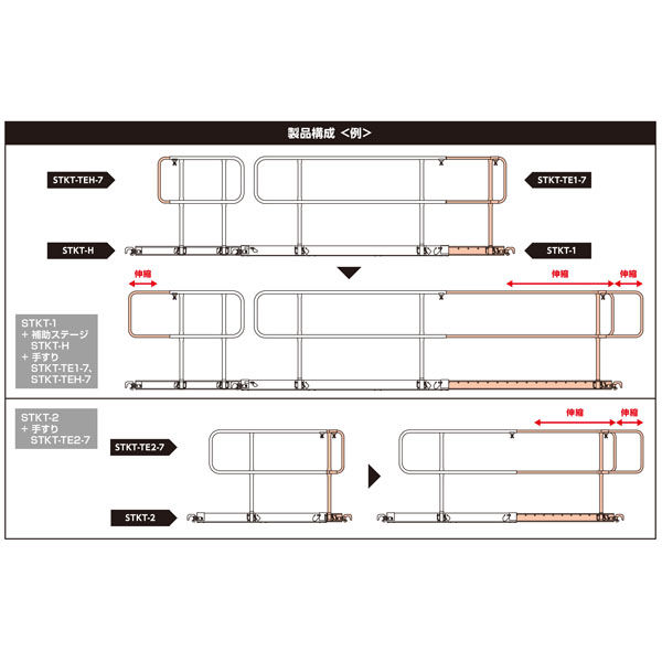 手すり STKT-TE2-9 1台 ピカコーポレイション（直送品） - アスクル