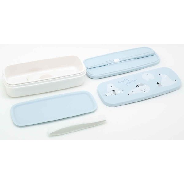 オーエスケー お弁当箱 2段 640ml 抗菌 polar bear 白くま
