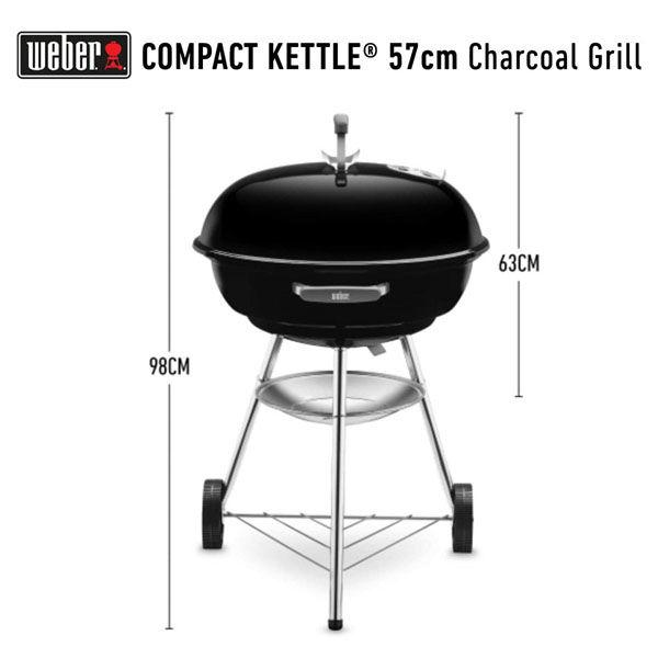 ウェーバー コンパクトケトル チャコールグリル 57cm 温度計付 ウェーバー コンパクトケトル チャコールグリル57cm / 温度計付