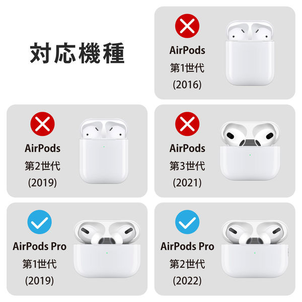 AirPods Pro 第2世代 第1世代 イヤホンカバー 3セット6個入
