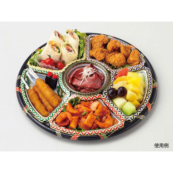 オードブル容器 TOM-420-2 丸型オードブル 友禅 セット 100枚(20