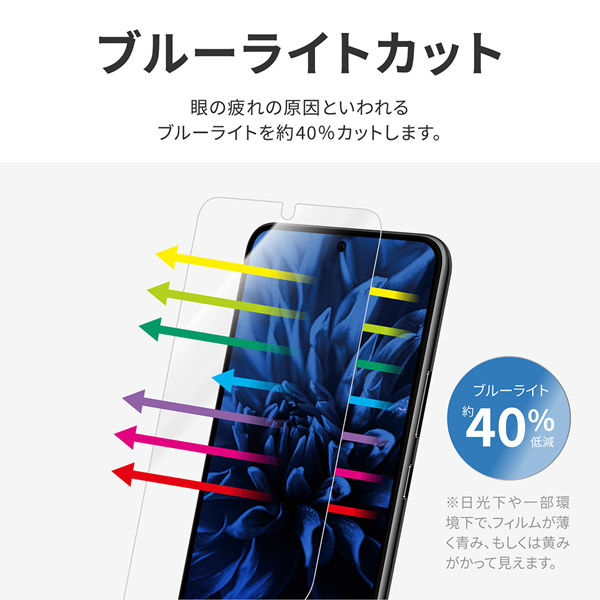 Galaxy S23 SC-51D/SCG19 保護フィルム 「PREMIUM FILM」 全画面保護 ブルーライトカット・衝撃吸収（直送品） -  アスクル