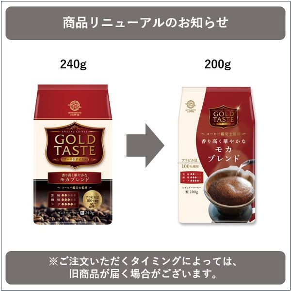 コーヒー粉】三本珈琲 GOLD TASTE 香り高く華やかなモカブレンド 1