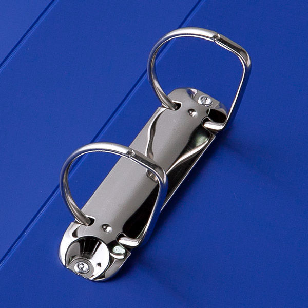 リングファイル D型2穴 A4タテ 背幅51mm ブルー アスクル