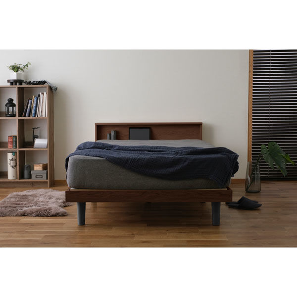 アイリスオーヤマ すのこベッドSD セミダブル ブラウン SNB-SD 1台