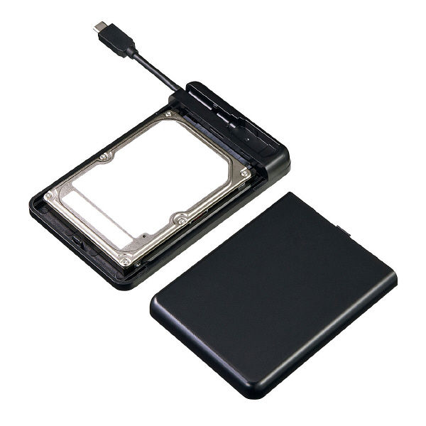 サンワサプライ USB TypeC GEN2対応2.5インチハードディスクケース TK-RF25CBK