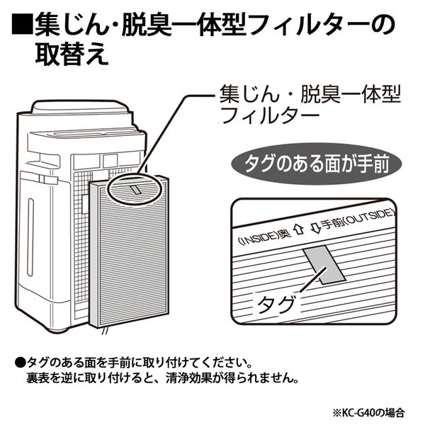 シャープ（Sharp） 交換用集じん・脱臭一体型フィルター FZ-G40SF 1枚