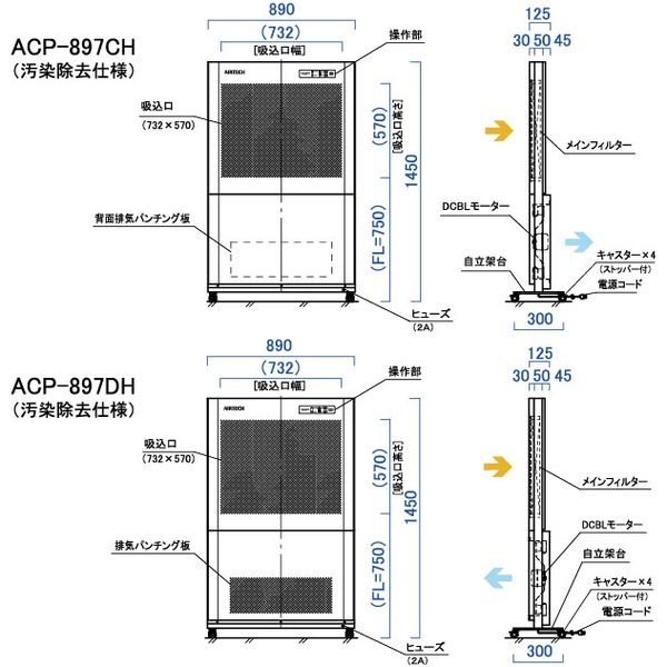 日本エアーテック クリーンパーティションC型 ACP-897CH　マツヨシカタログ（直送品）