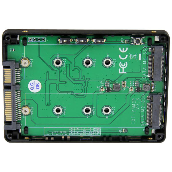 2x M.2 SSD - 2.5インチSATA 変換ケース　25S22M2NGFFR　1個　StarTech.com（直送品）