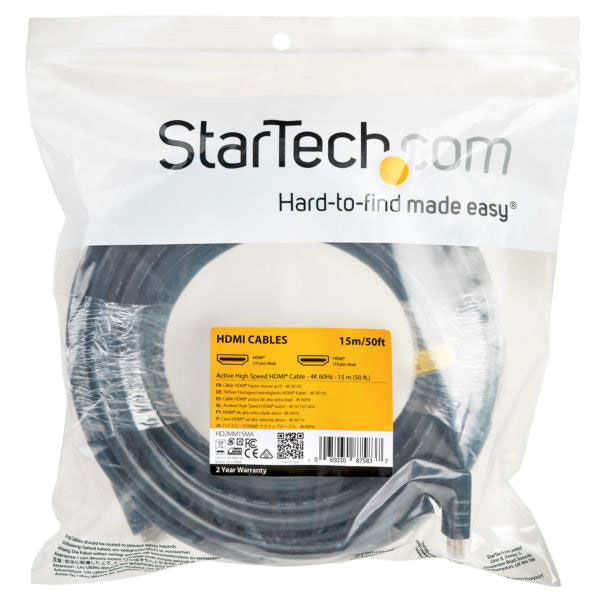 Startech.com ハイスピードHDMIアクティブケーブル 15m 信号増幅回路