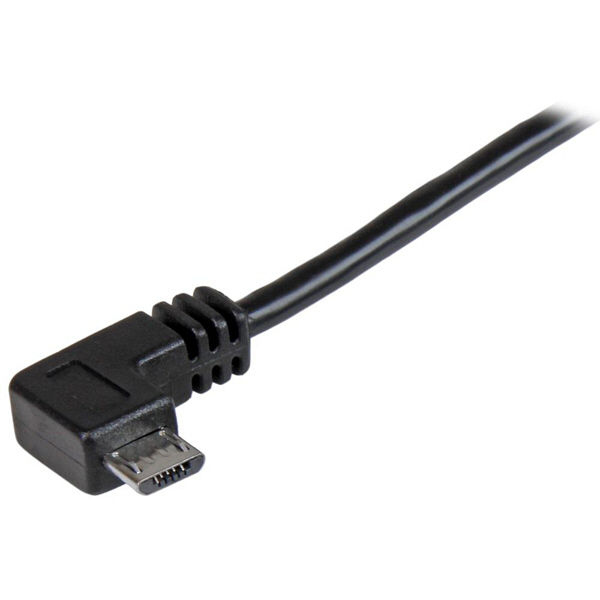 L型右向きMicro-USBスマホ充電ケーブル 0.5m USBAUB50CMRA 1個 StarTech.com（直送品） - アスクル