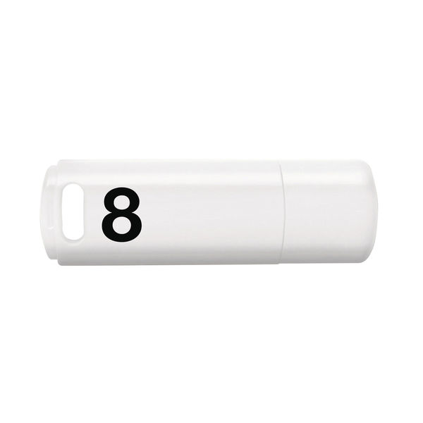 USBメモリ 8GB USB3.0 シンプル キャップ式 ホワイト セキュリティ機能